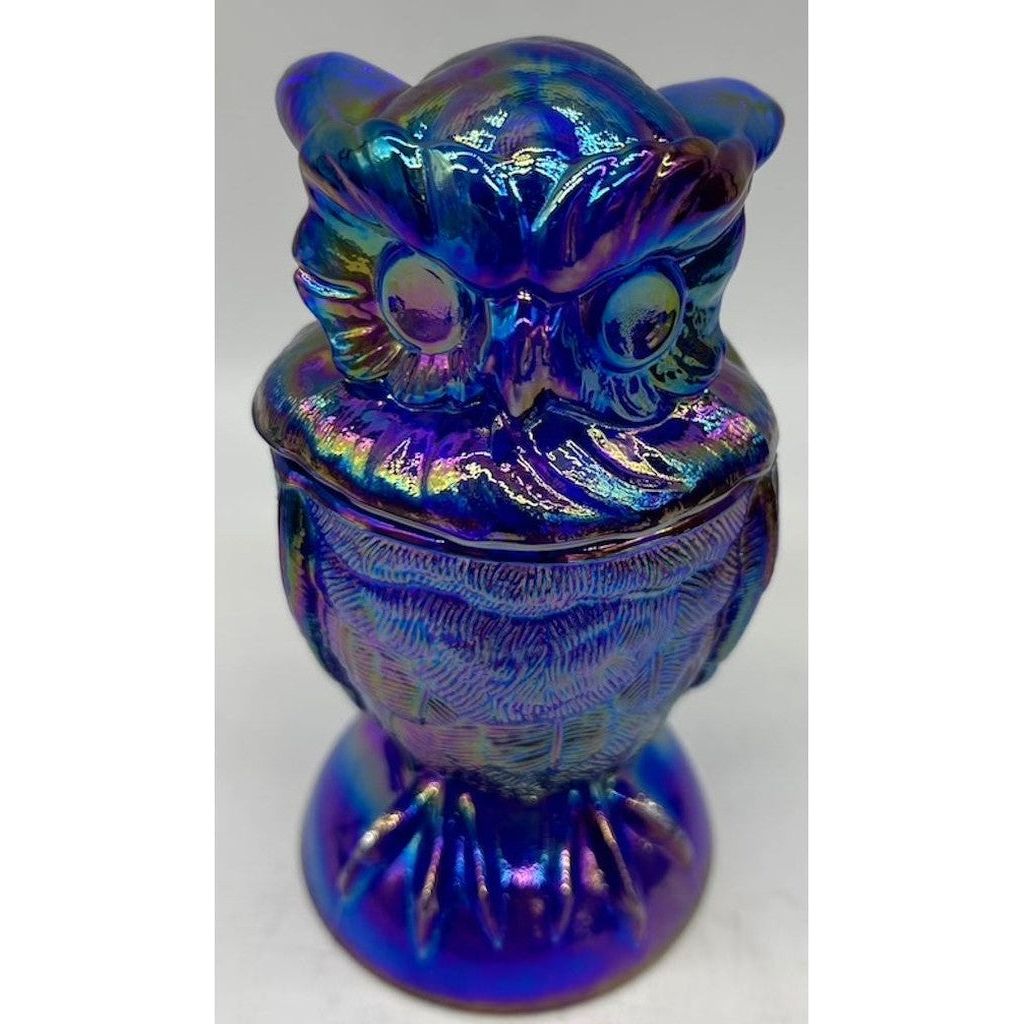 Owl Toby Jar with Glass Eyes