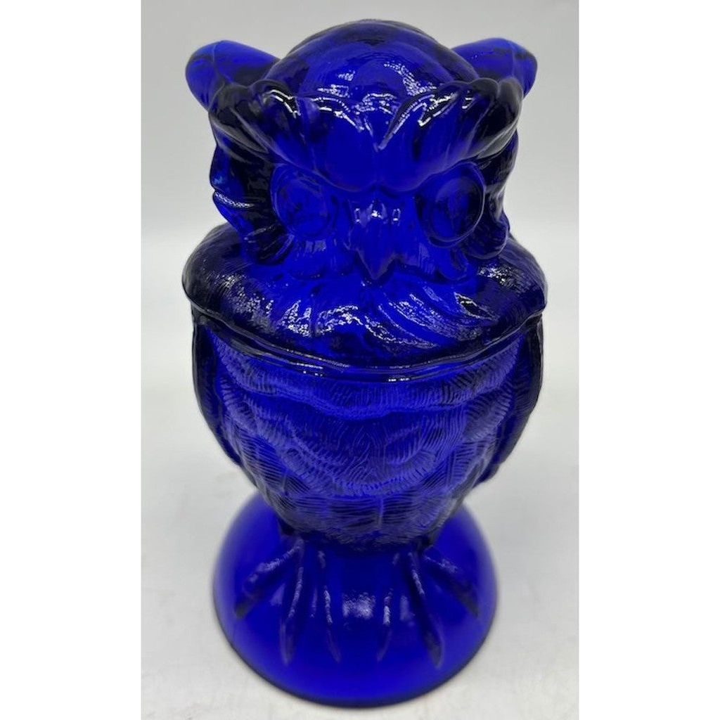 Owl Toby Jar with Glass Eyes