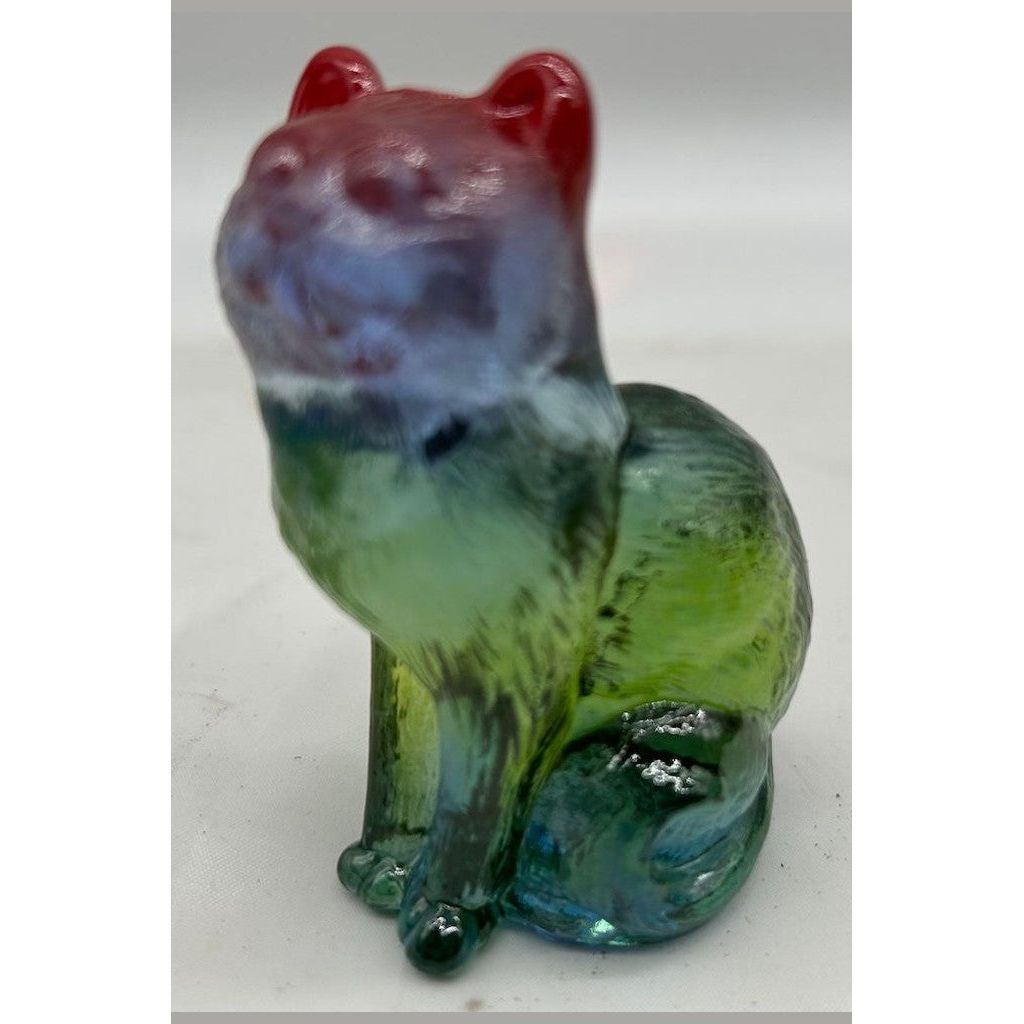 3" Solid Glass Sitting Kitten