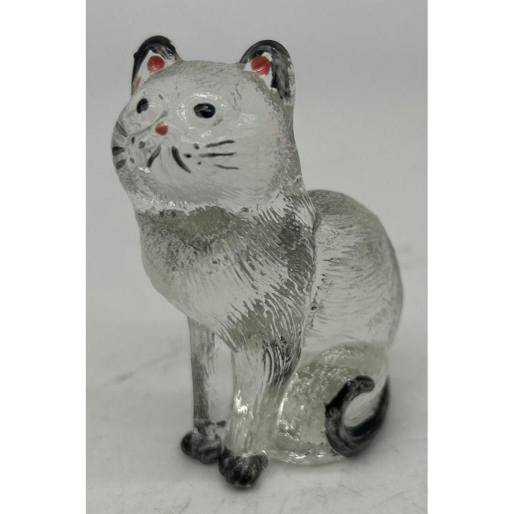 3" Solid Glass Sitting Kitten