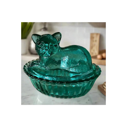 Covered Cat on Ribbed Base