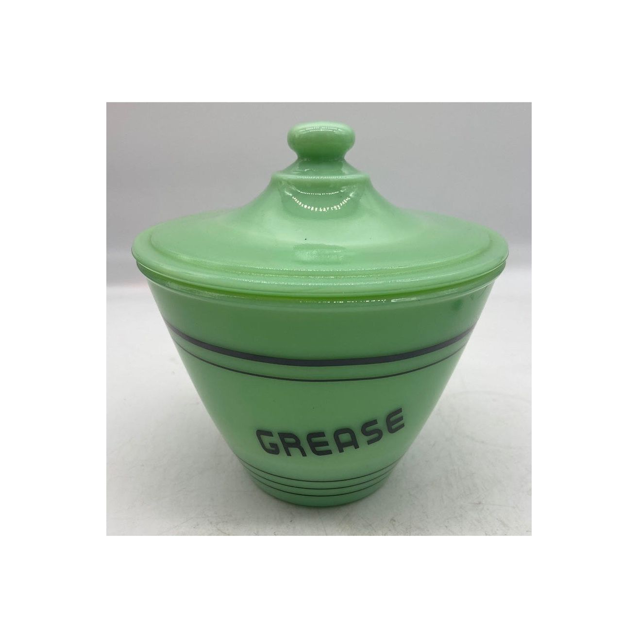 Grease Bowl / W Lid Helen & Phil Rosso, Wholesale Glass Dealers, Inc.