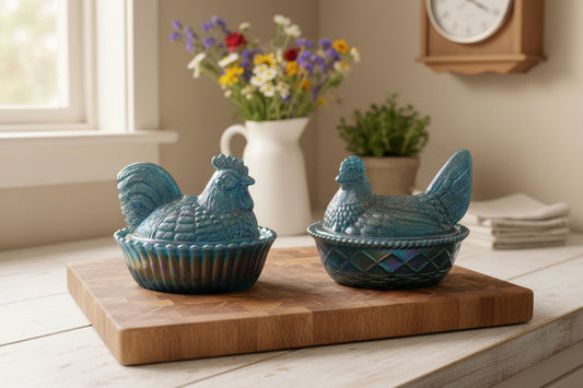 Covered 5" Chicken and Rooster (Sets will not be sold separately)