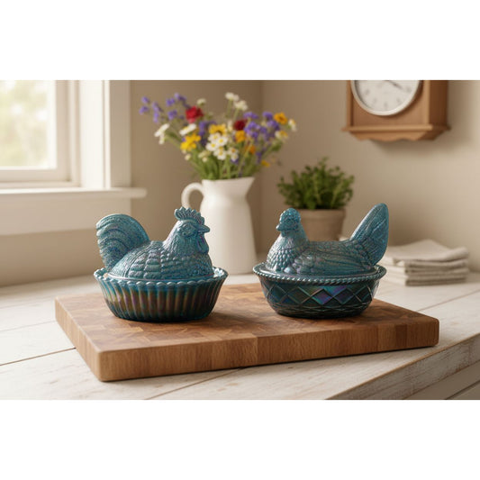 Covered 5" Chicken and Rooster (Sets will not be sold separately)