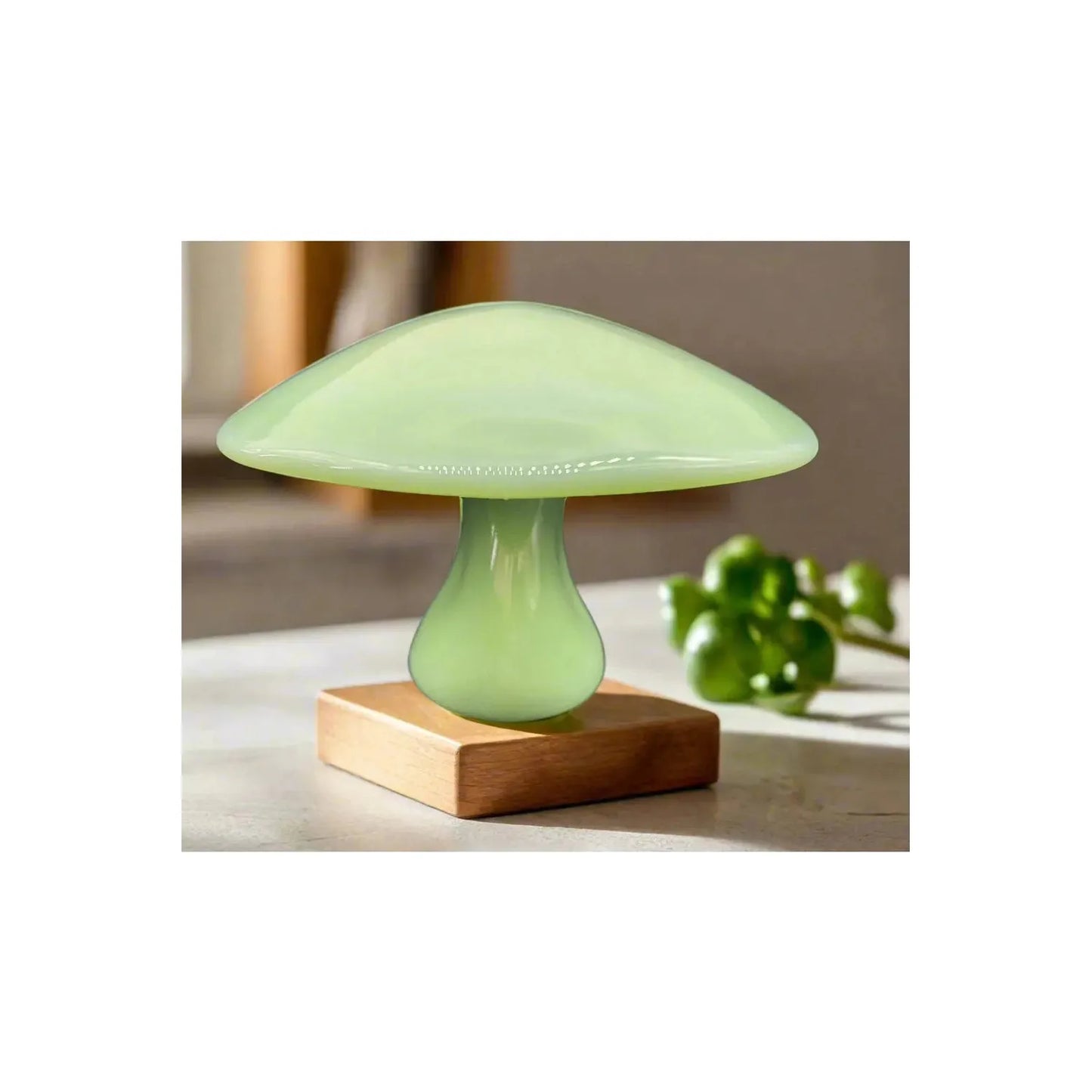 Solid Glass Mushroom