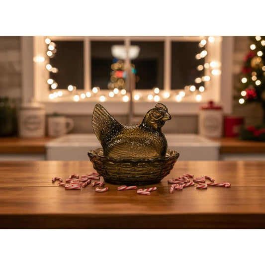 Covered 3" Chicken on Woven Nest