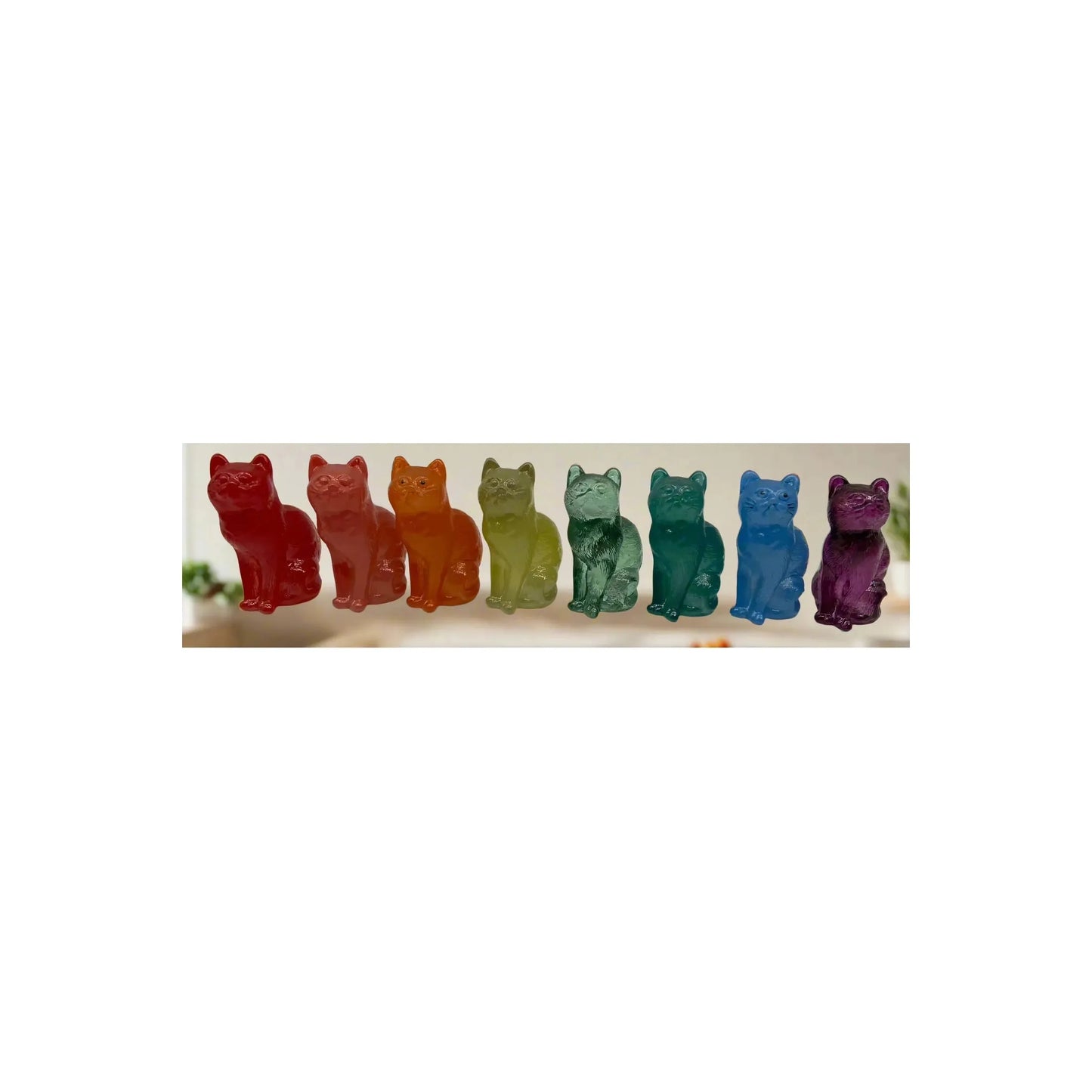 3" Solid Glass Sitting Kitten