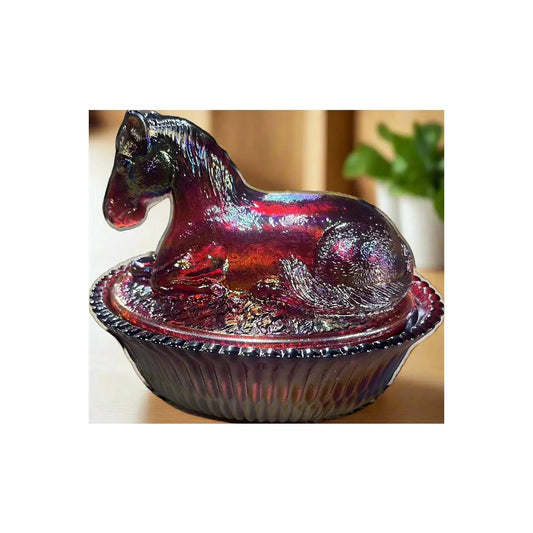 Covered Pony on Split Ribbed Base