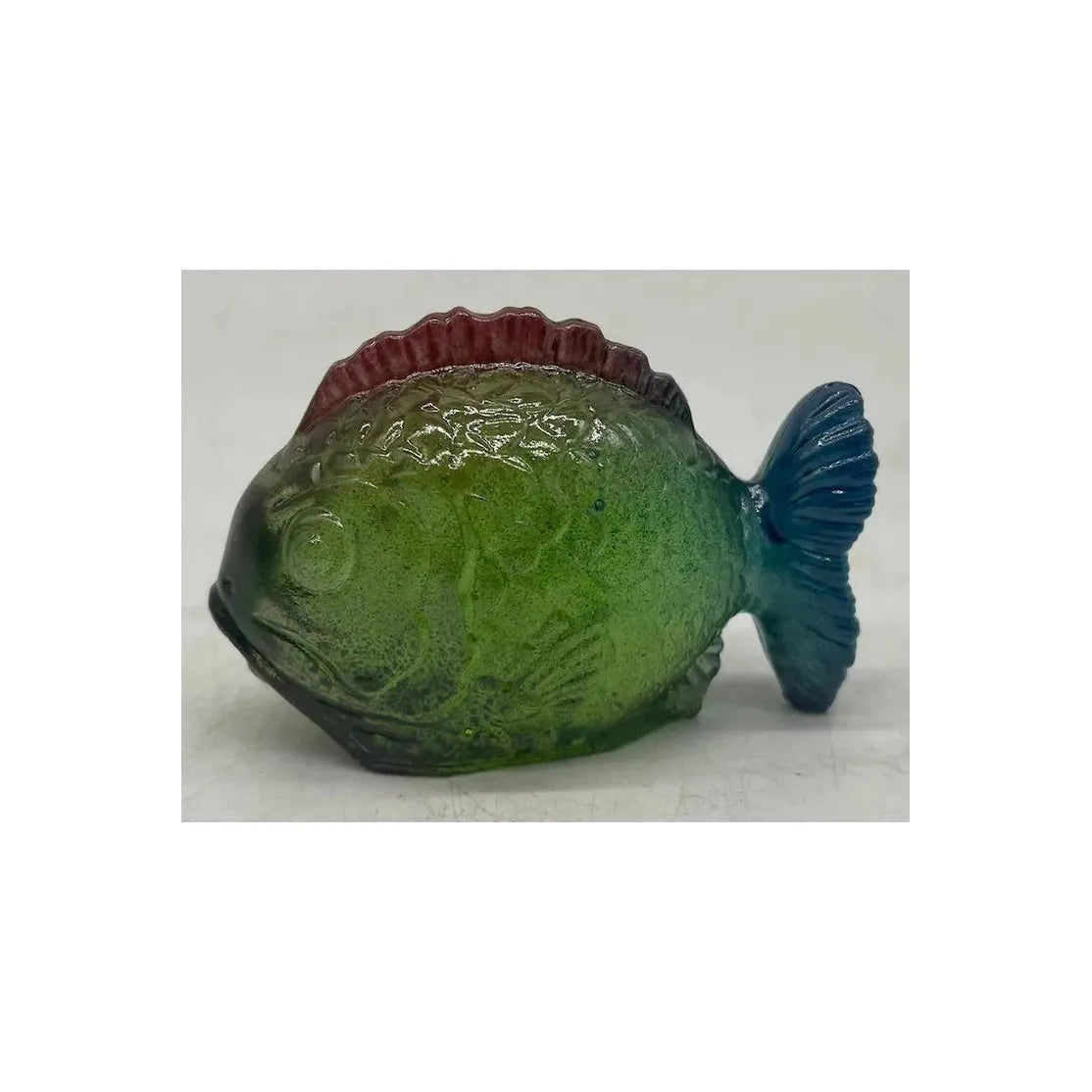 Solid Glass Chubby Fish Figurine