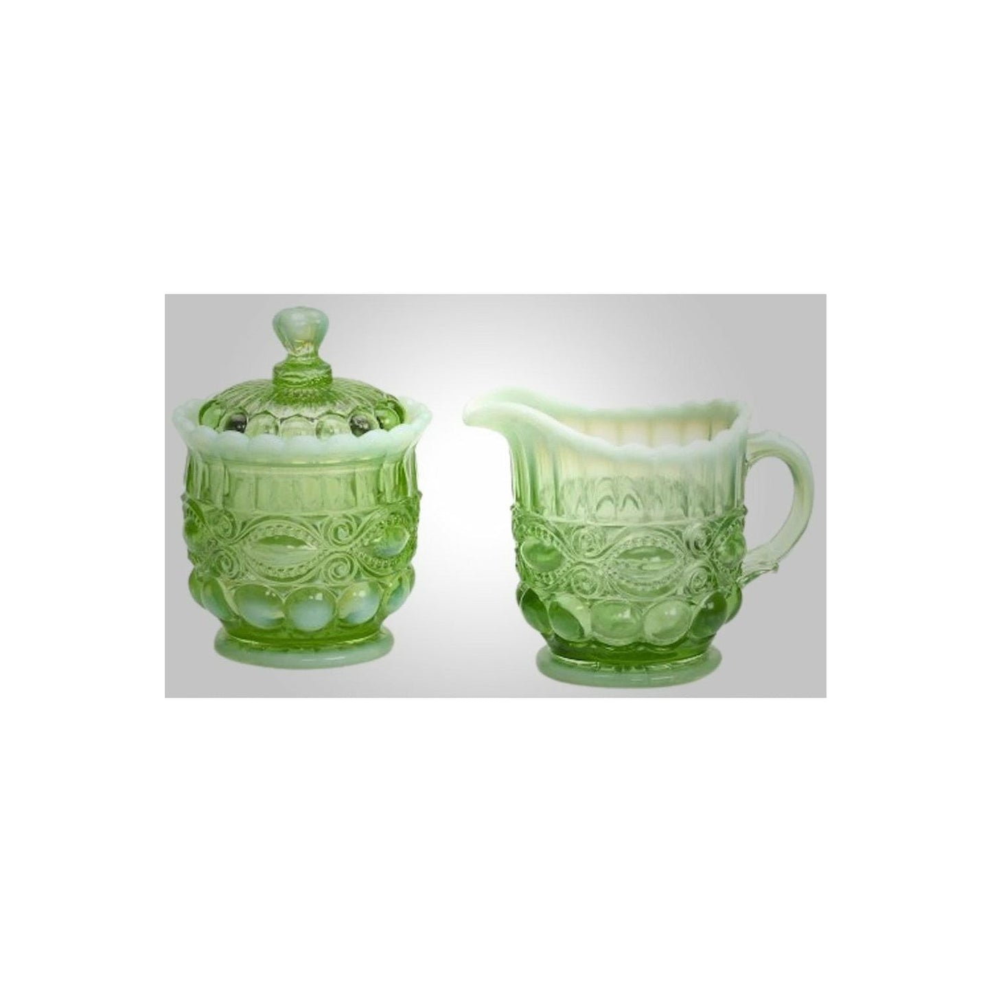 Eye Winker Creamer & Sugar Bowls