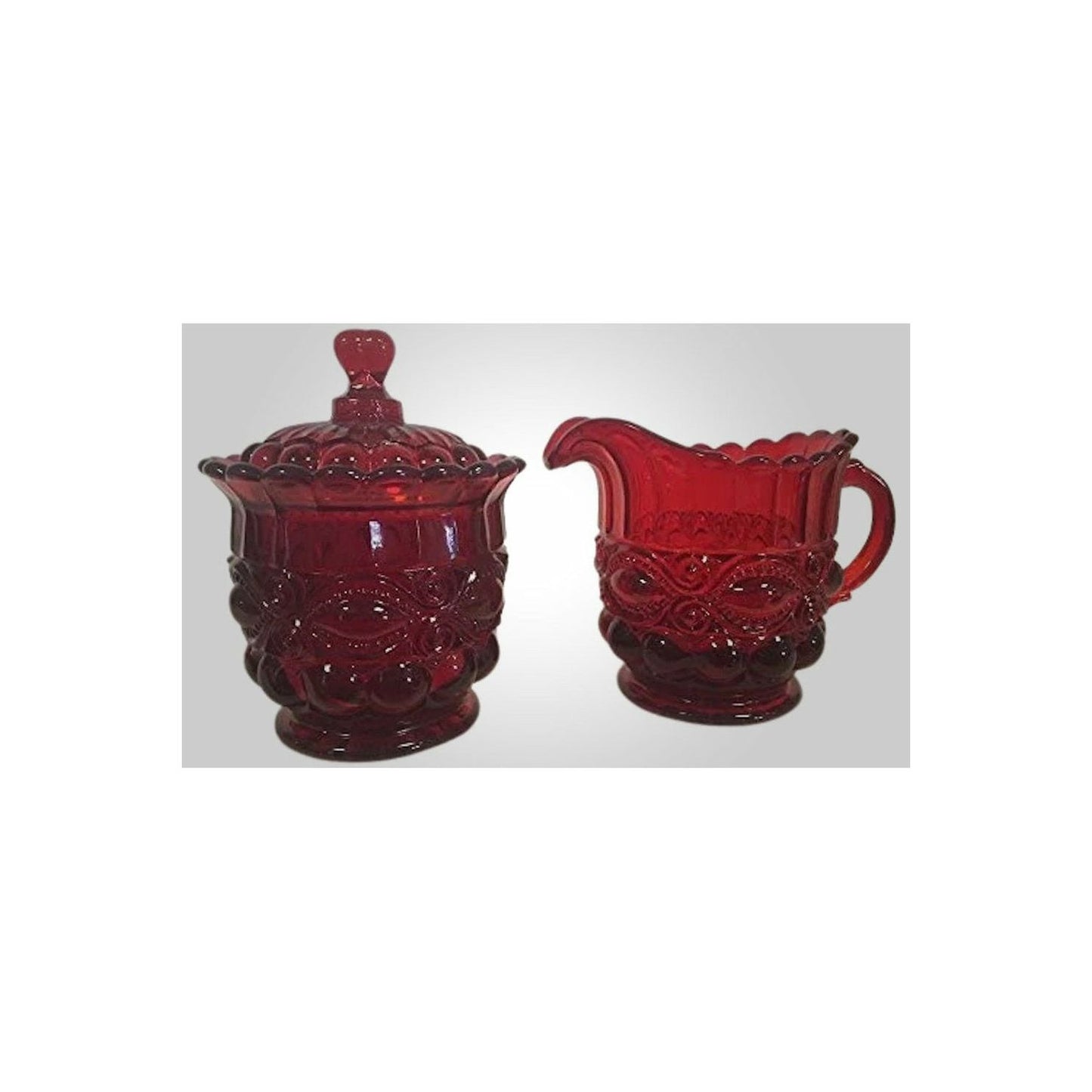 Eye Winker Creamer & Sugar Bowls
