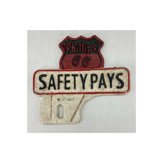 Cast Iron Sign "Phillips 66 - Safety Pays"