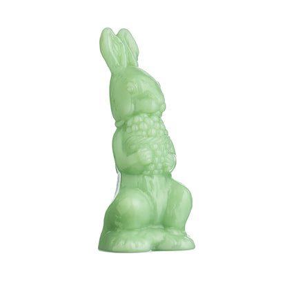 Solid Glass Bunny with Basket