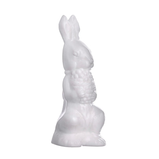Solid Glass Bunny with Basket