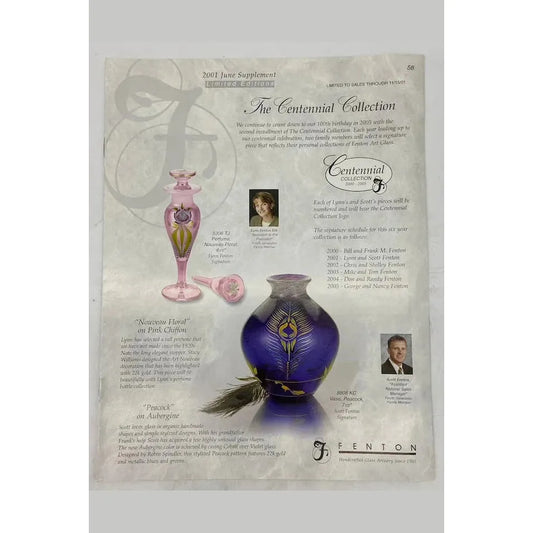 Original Fenton Art Glass Supplement - Great Reference Material (Crazy Sale)