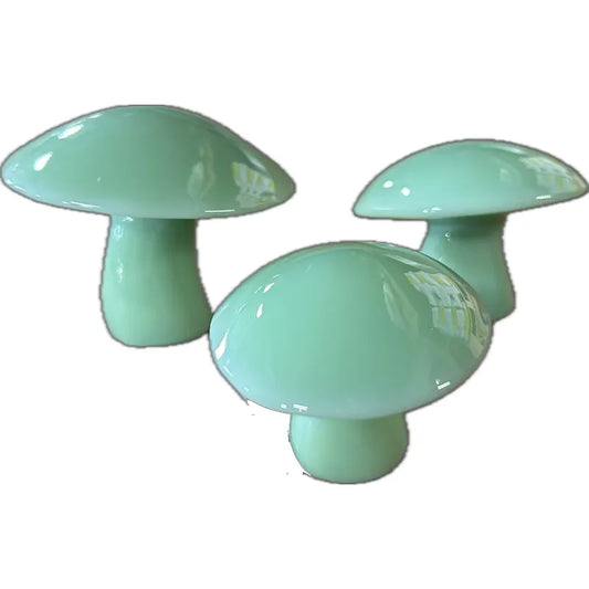 Solid Glass Mushroom (Set of 3)