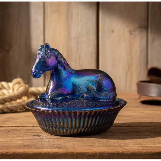 Covered Pony on Split Ribbed Base