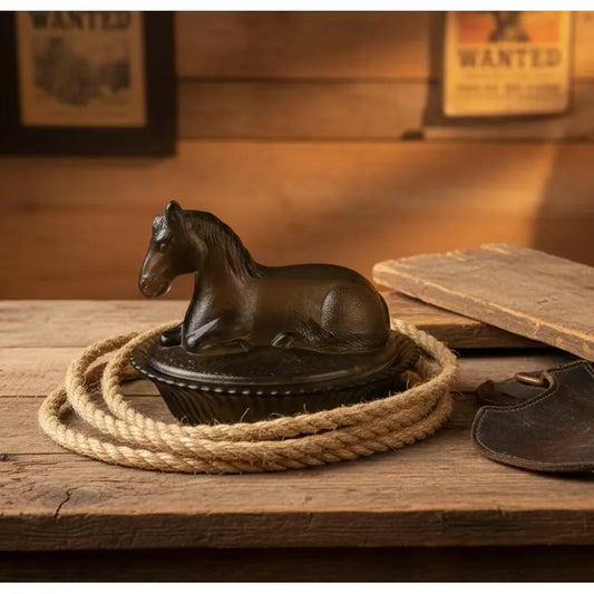 Covered Pony on Split Ribbed Base