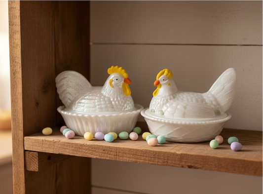 Covered 5" Chicken and Rooster (Sets will not be sold separately)