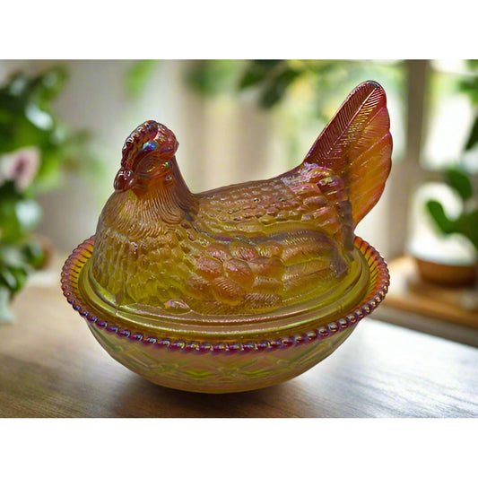 Covered Chicken Dish with on Woven Nest