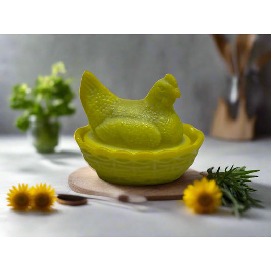 3" Glass Covered Chicken