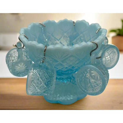 Fan & Feather Miniature Punch Bowl Set