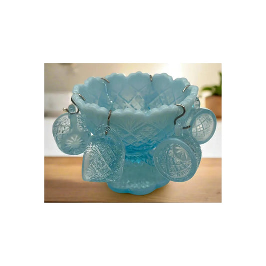 Fan & Feather Miniature Punch Bowl Set