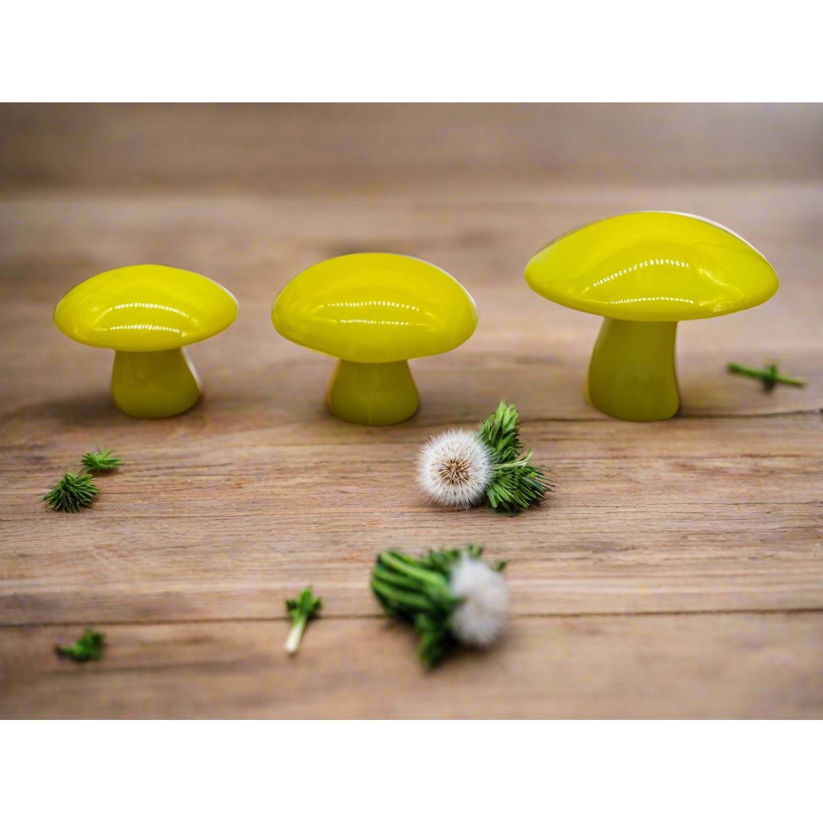 Solid Glass Mushroom