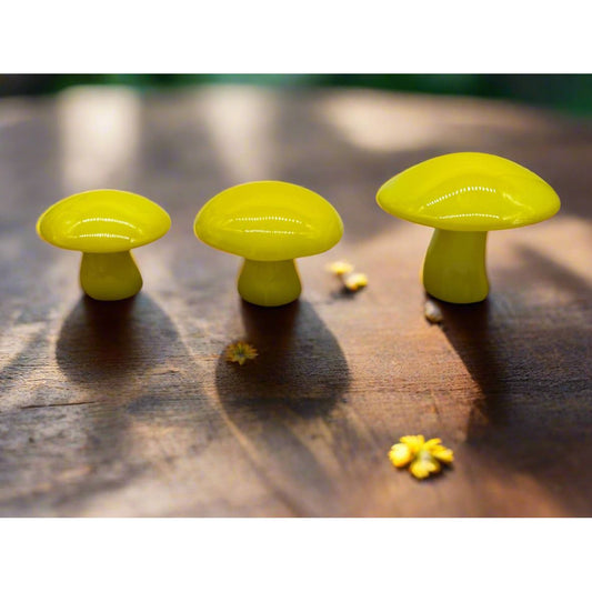 Solid Glass Mushroom