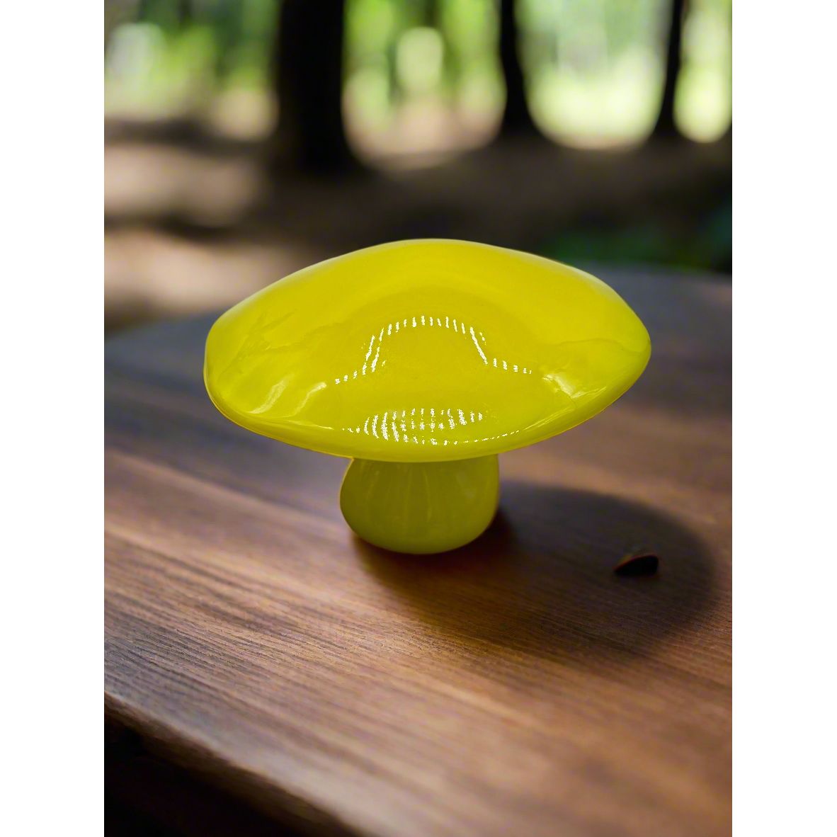 Solid Glass Mushroom