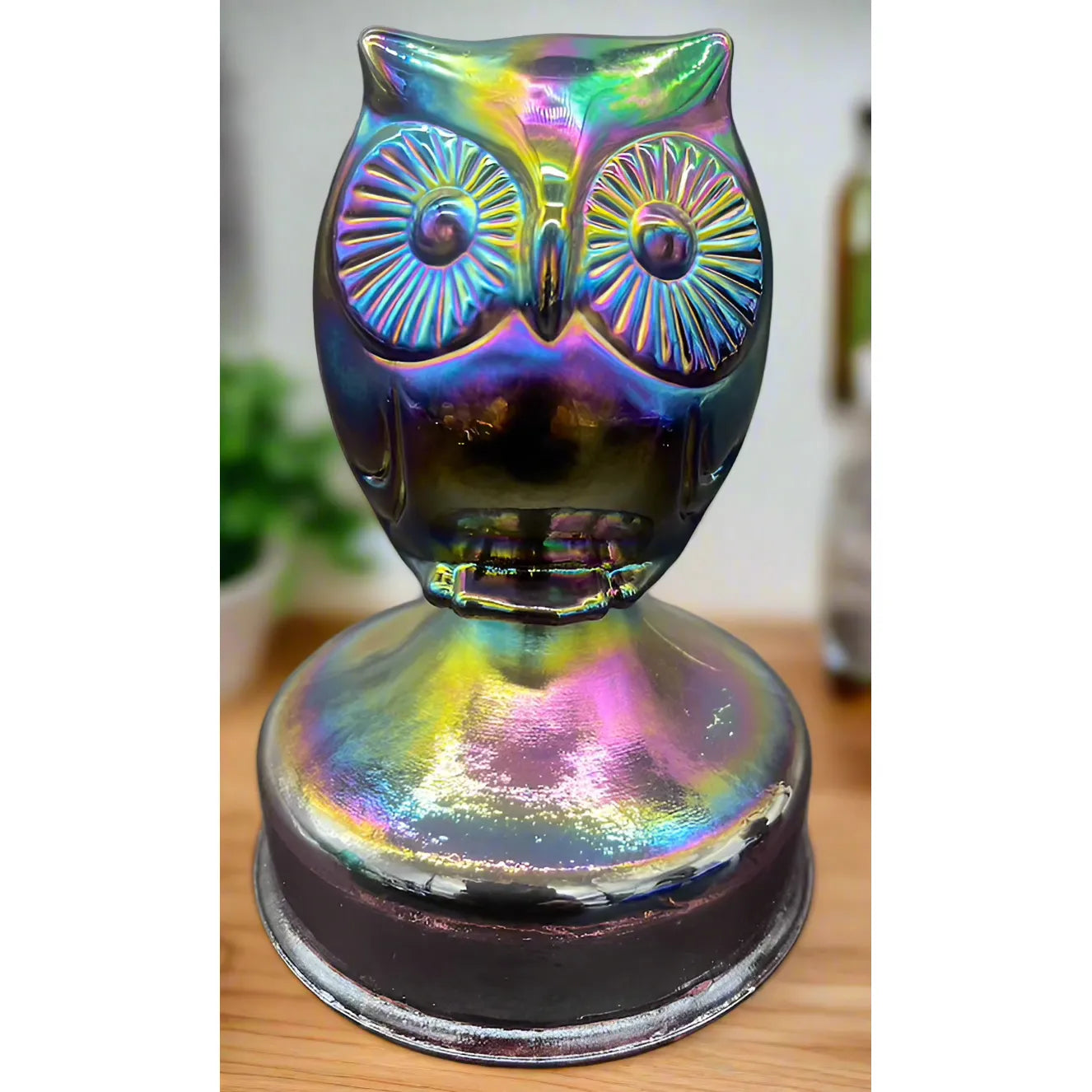 Solid Glass Fenton Big Eye Owl