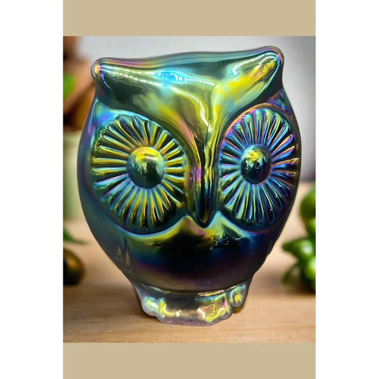Solid Glass Fenton Big Eye Owl (Year End Clearance)