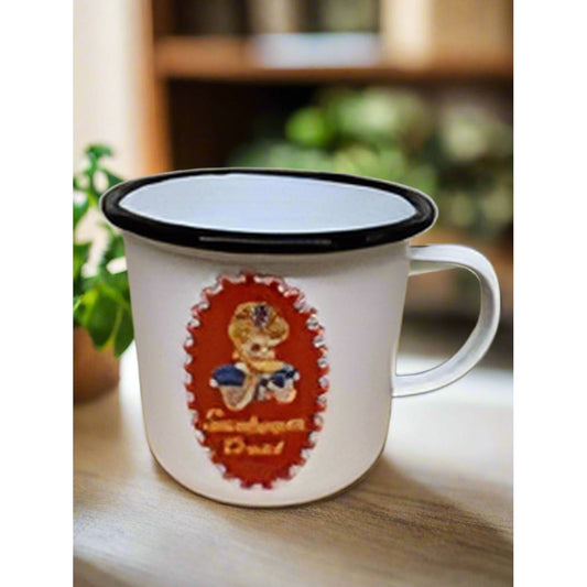 Enamel Sunbeam Coffee Mug