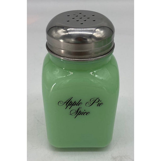Square Stove Top Jade Spice Jars w/Script Lettering