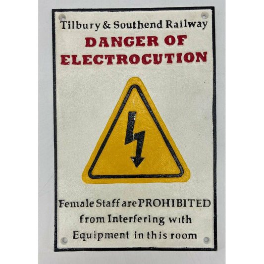 Cast Iron Sign "Tilbury & Southend Railway..."