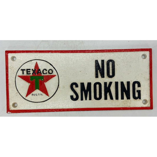 Cast Iron Sign "Texaco - No Smoking"